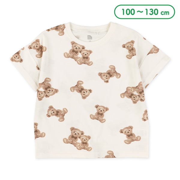 くま総柄半袖Tシャツ