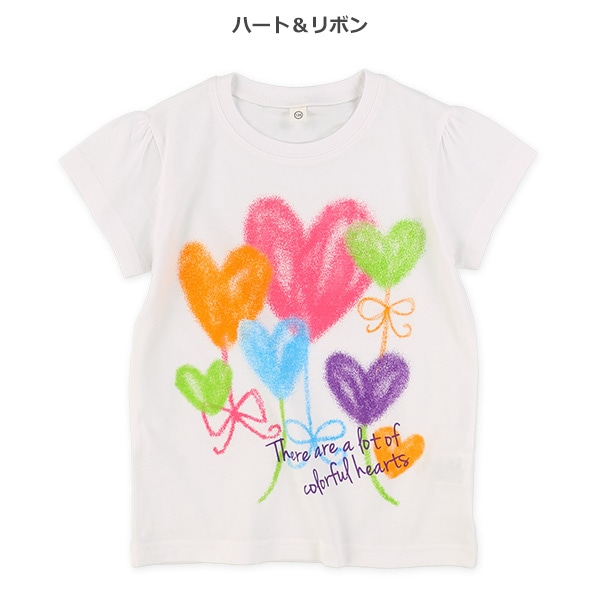ハートリボン・ハートサスペンダー半袖Tシャツ