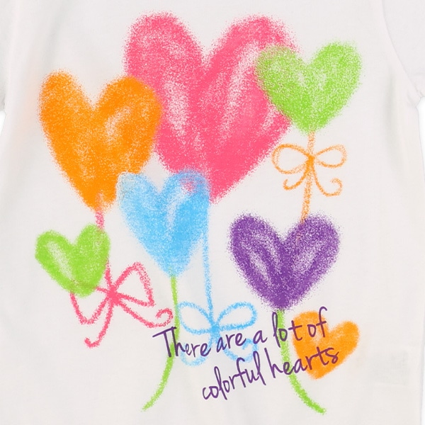 ハートリボン・ハートサスペンダー半袖Tシャツ