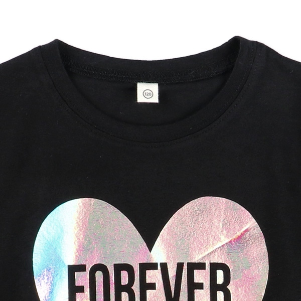 ハートロゴオーロラ箔半袖Tシャツ