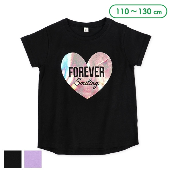 ハートロゴオーロラ箔半袖Tシャツ