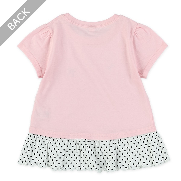 裾フリル切り替え半袖Tシャツ