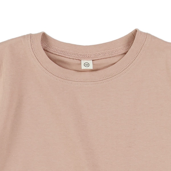 ワンポイント刺繍裾フリル半袖Tシャツ