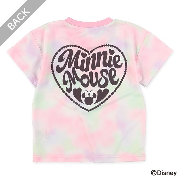 ポリエステルメッシュタイダイ風半袖Tシャツ（ミニーマウス）