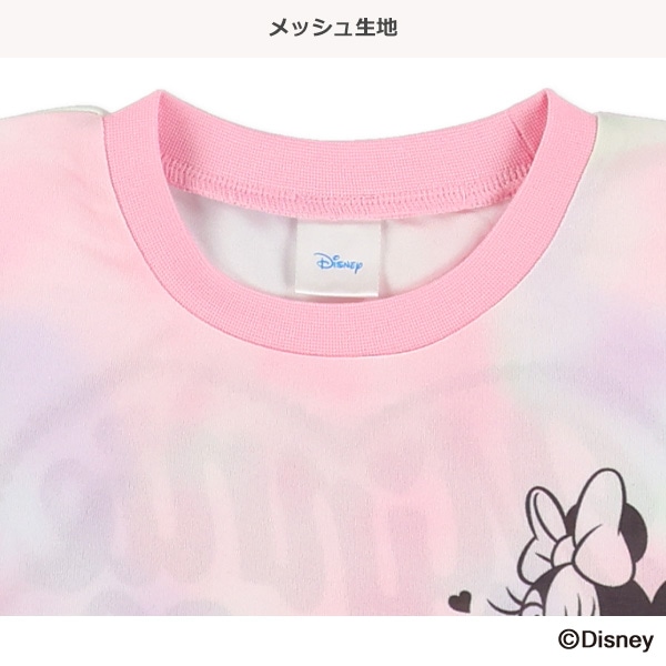 ポリエステルメッシュタイダイ風半袖Tシャツ（ミニーマウス）