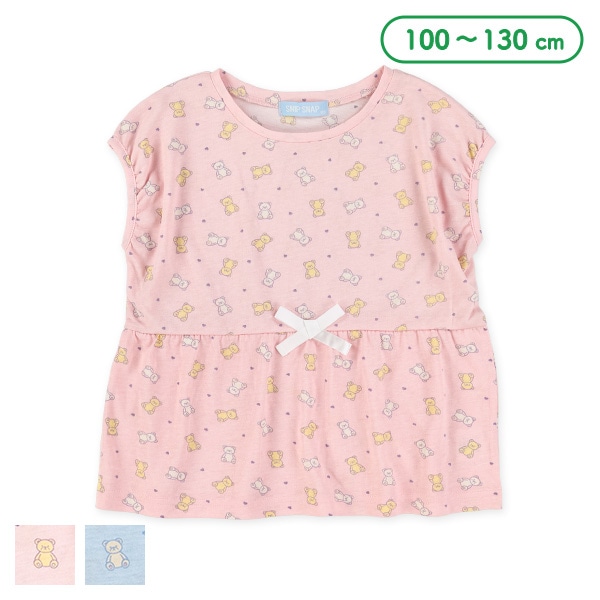 切り替えくま＆りぼんフレンチTシャツ