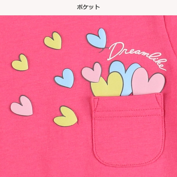 胸ポケット発泡プリント半袖Tシャツ