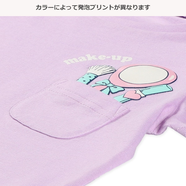 胸ポケット発泡プリント半袖Tシャツ