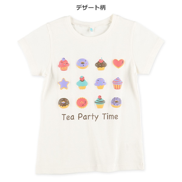 スイーツりぼんくま発泡半袖Tシャツ