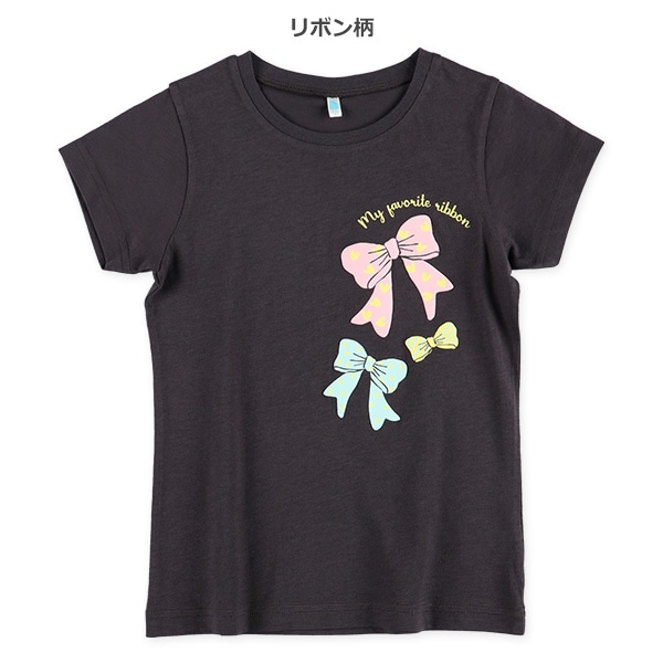 スイーツりぼんくま発泡半袖Tシャツ