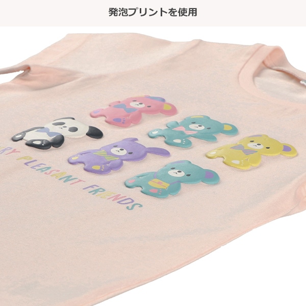 スイーツりぼんくま発泡半袖Tシャツ