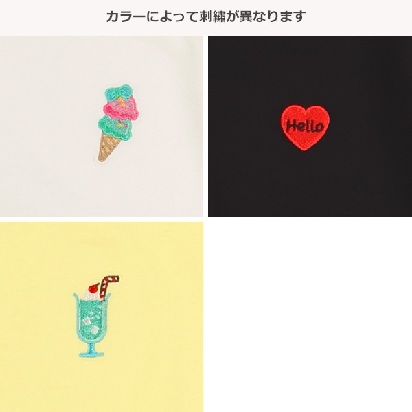 胸刺繍半袖Tシャツ