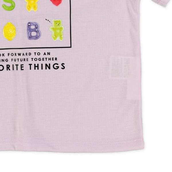 袖メッシュベアグミ半袖Tシャツ