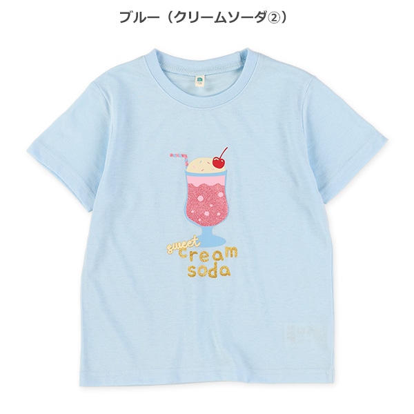 クリームソーダ・パフェラメプリント半袖Tシャツ