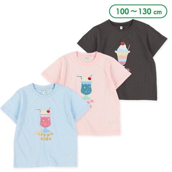 クリームソーダ・パフェラメプリント半袖Tシャツ