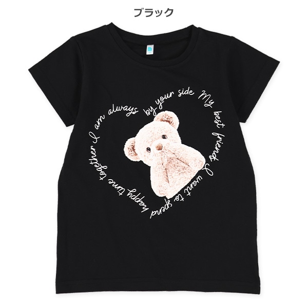 くまハートプリント半袖Tシャツ