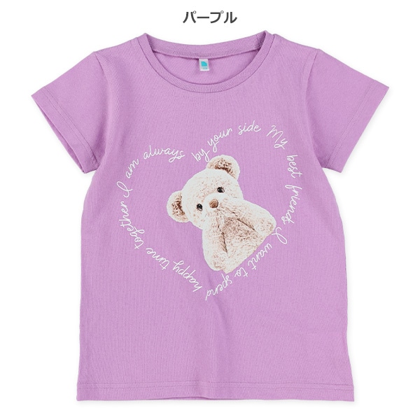 くまハートプリント半袖Tシャツ