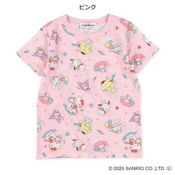 総柄半袖Tシャツ（サンリオキャラクターズ）