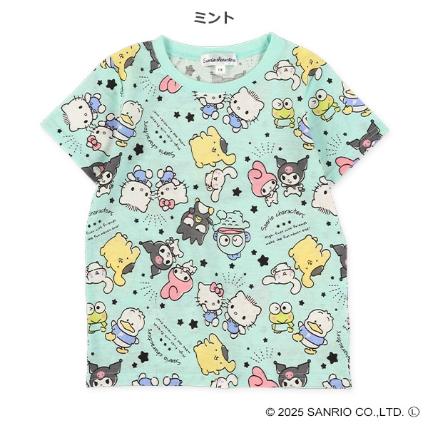 総柄半袖Tシャツ（サンリオキャラクターズ）