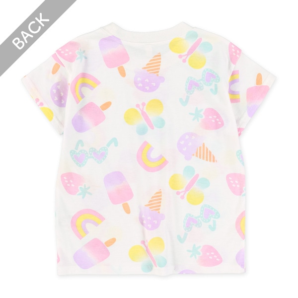 レインボー総柄半袖Tシャツ