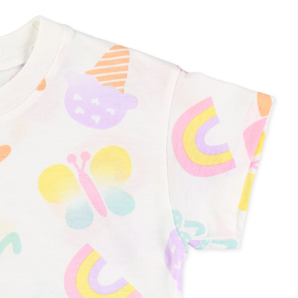 レインボー総柄半袖Tシャツ