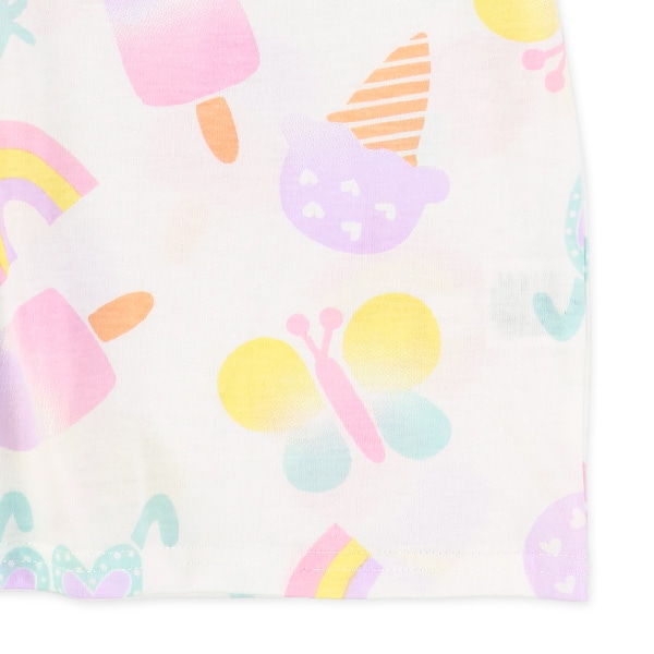 レインボー総柄半袖Tシャツ