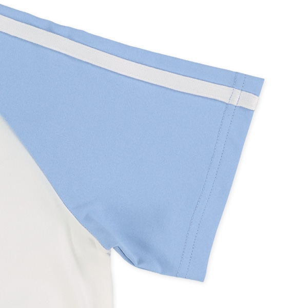 袖2本ライン立体プリントラグラン半袖Ｔシャツ