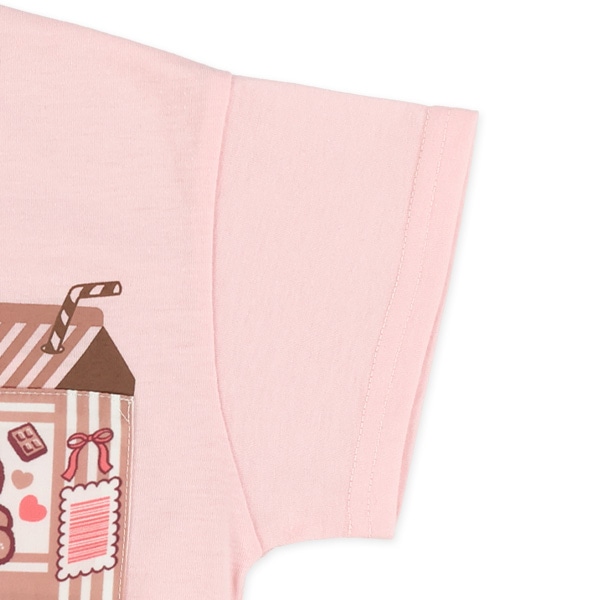 ポケットくまドリンク肩おちビッグ半袖Tシャツ