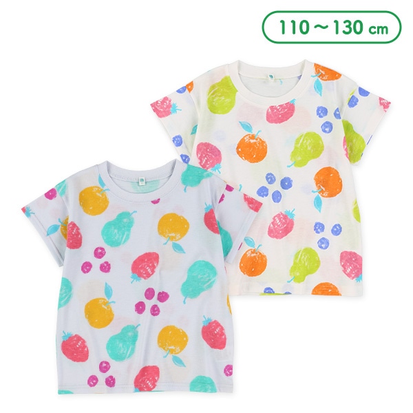 フルーツ総柄肩おちビッグ半袖Tシャツ