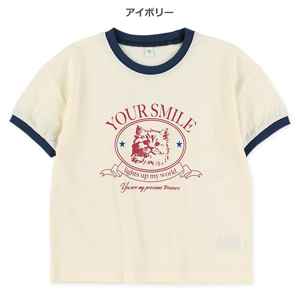 いぬ・ねこリンガー半袖Tシャツ