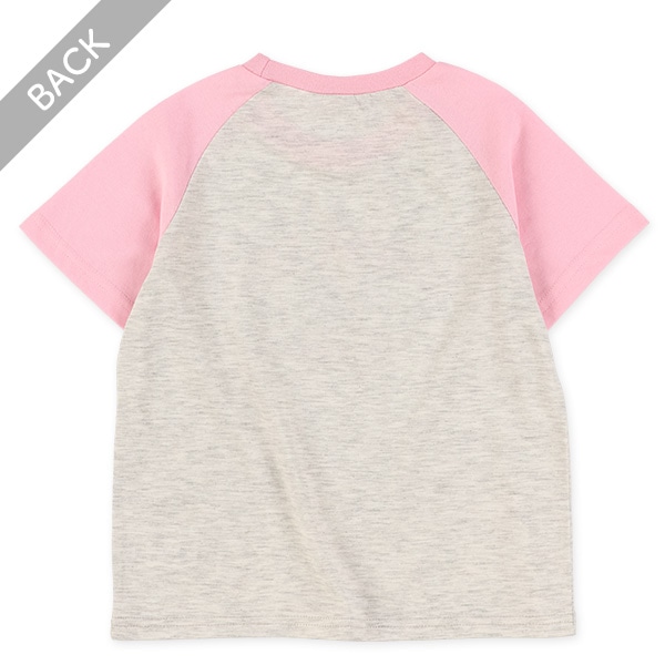 蝶ロゴ配色ラグラン半袖Tシャツ