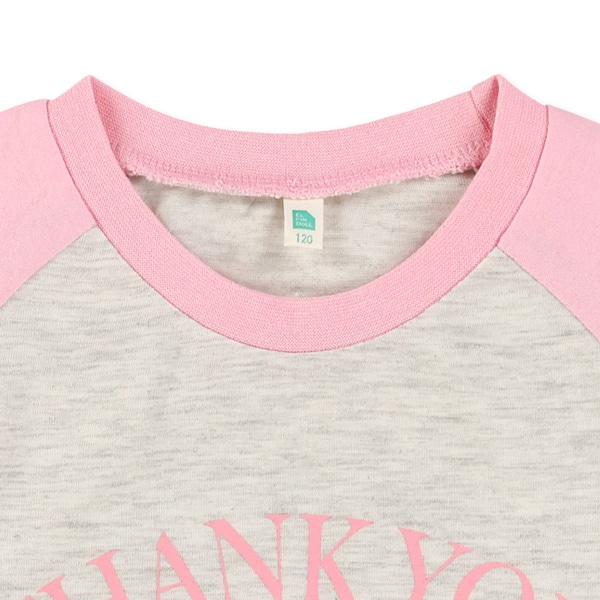 蝶ロゴ配色ラグラン半袖Tシャツ