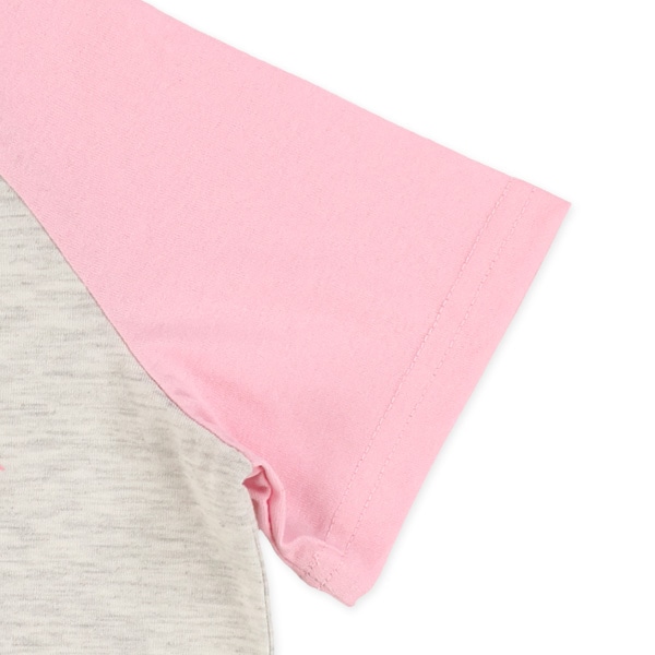 蝶ロゴ配色ラグラン半袖Tシャツ