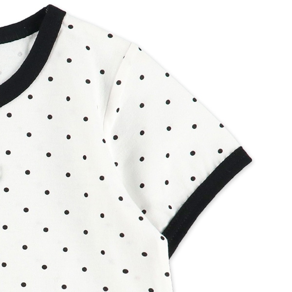 ドット総柄クロップド半袖Tシャツ