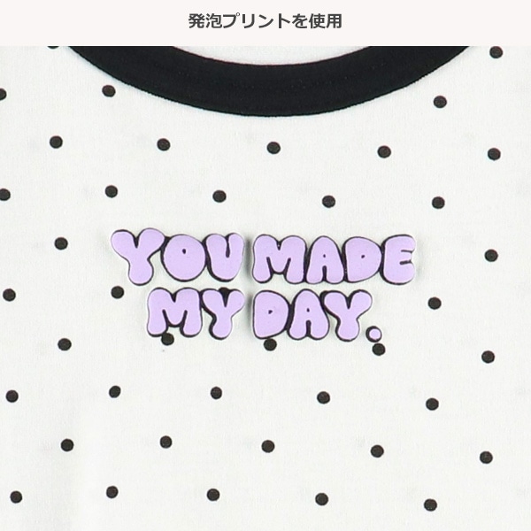 ドット総柄クロップド半袖Tシャツ