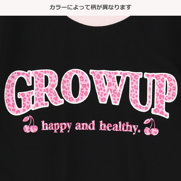 ヒョウ柄ロゴ・ハート半袖Tシャツ