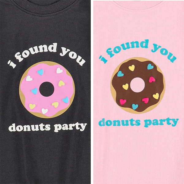 ドーナツ発泡プリント半袖Tシャツ