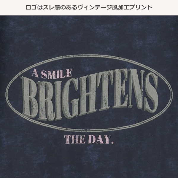 クロップド丈ピグメント風ロゴ半袖Tシャツ