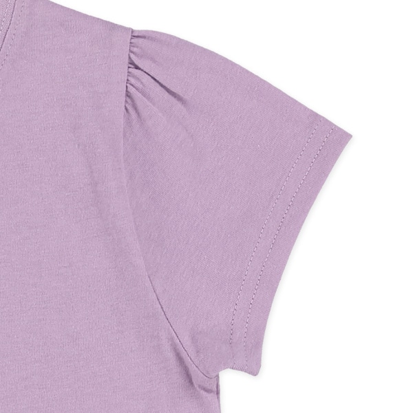 ワンポイント刺繍裾フリル半袖Tシャツ