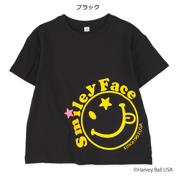 スマイリー裾プリント半袖Ｔシャツ