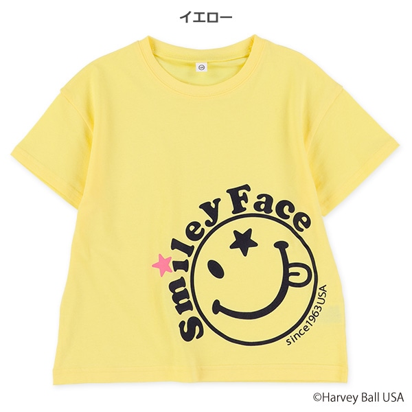スマイリー裾プリント半袖Ｔシャツ