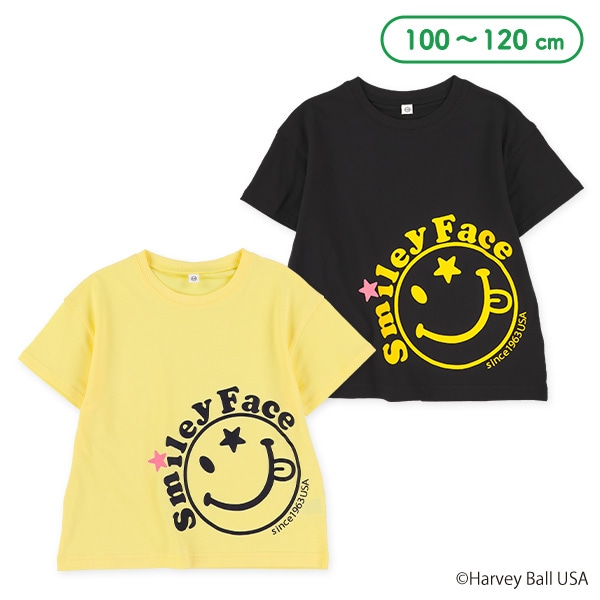 スマイリー裾プリント半袖Ｔシャツ