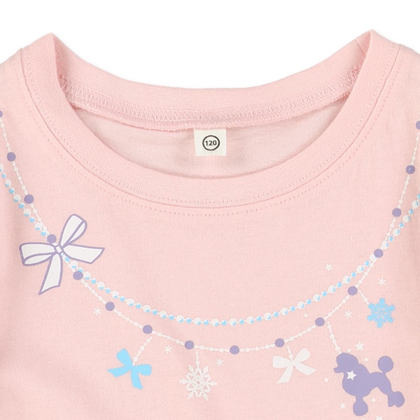 裾柄フリル切り替え半袖Tシャツ