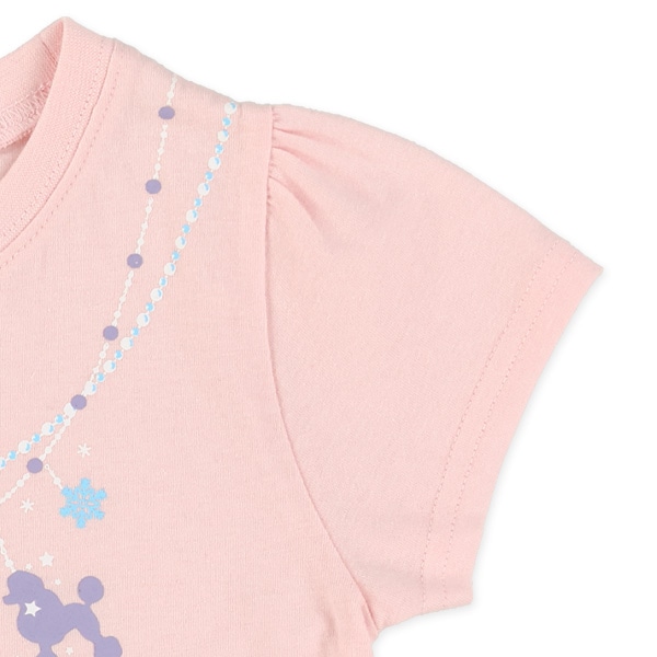 裾柄フリル切り替え半袖Tシャツ