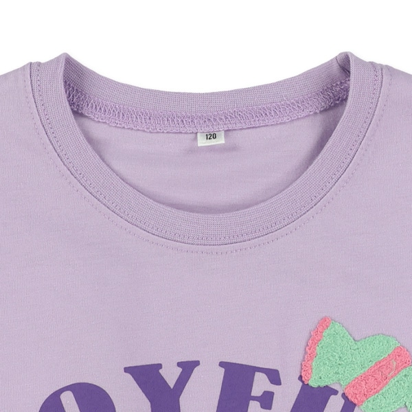 花・スイーツ編みモチーフドロップショルダー半袖Tシャツ