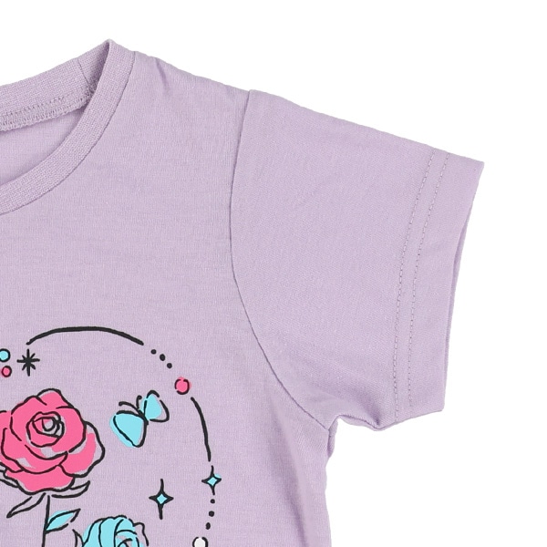 ねこ花ハート半袖Tシャツ