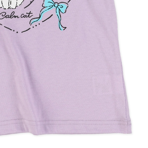 ねこ花ハート半袖Tシャツ