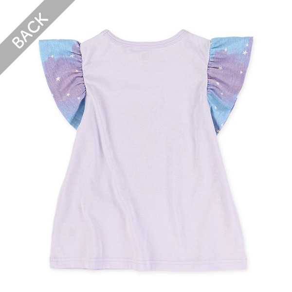 袖フリルユニコーンフレンチTシャツ