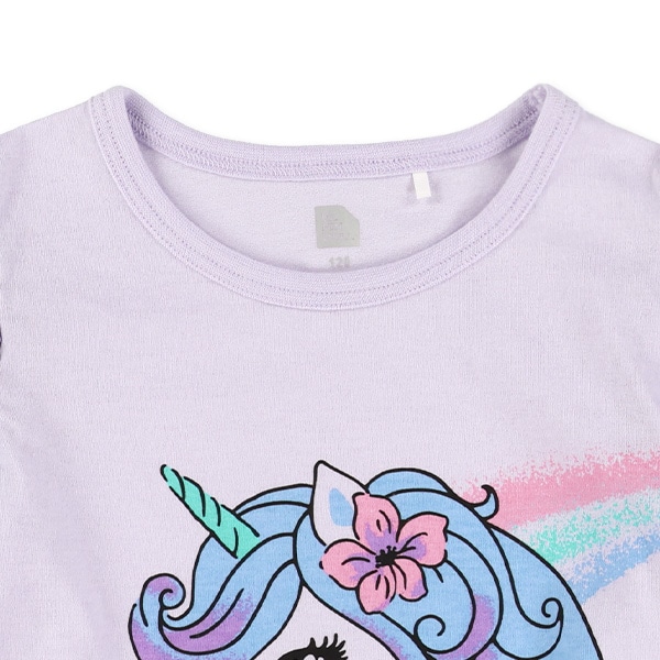 袖フリルユニコーンフレンチTシャツ