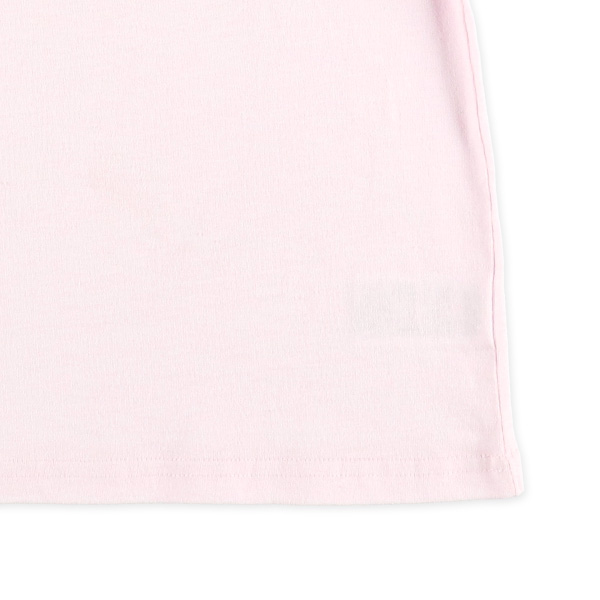 花ラメ発泡プリント袖ロゴ半袖Tシャツ